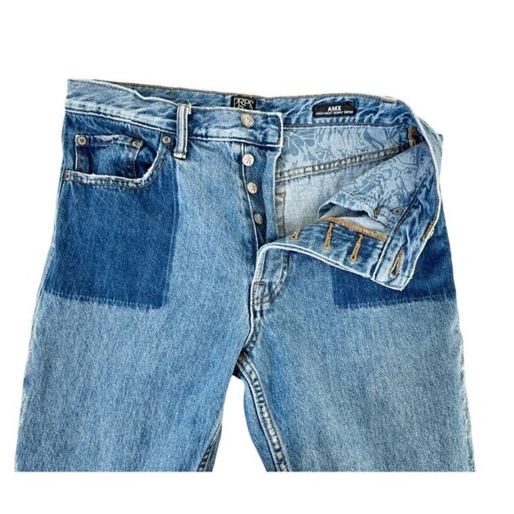 PRPS Women's Sz 29 AMX High Waist Skinny Taper Jeans Reverse Pockets Distressed - Picture 5 of 12